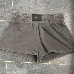 Talentless Sweat Shorts Women's Medium Grey Elastic Wasit Pull On High Rise